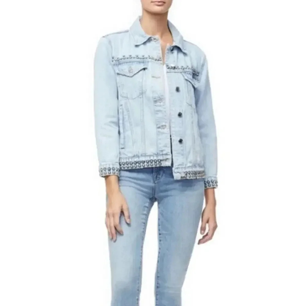 Good American Boyfriend Denim Jacket NWT B128 - Picture 3 of 3